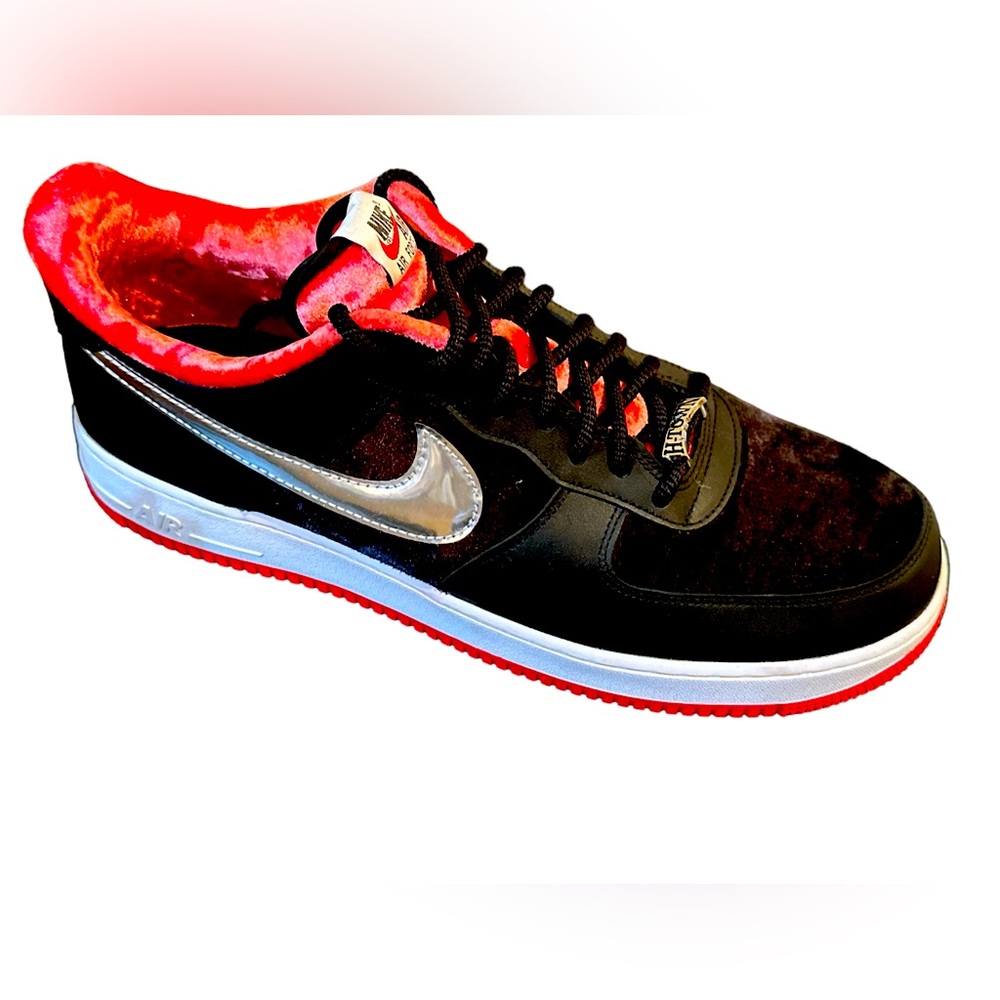 Nike Air Force 1 Low PRM H-Town Houston Mens Sz 15 Black Red Silver DZ5427-001